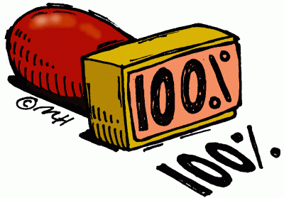 Image of a stamp: You want your employees to give 100%. Are you?